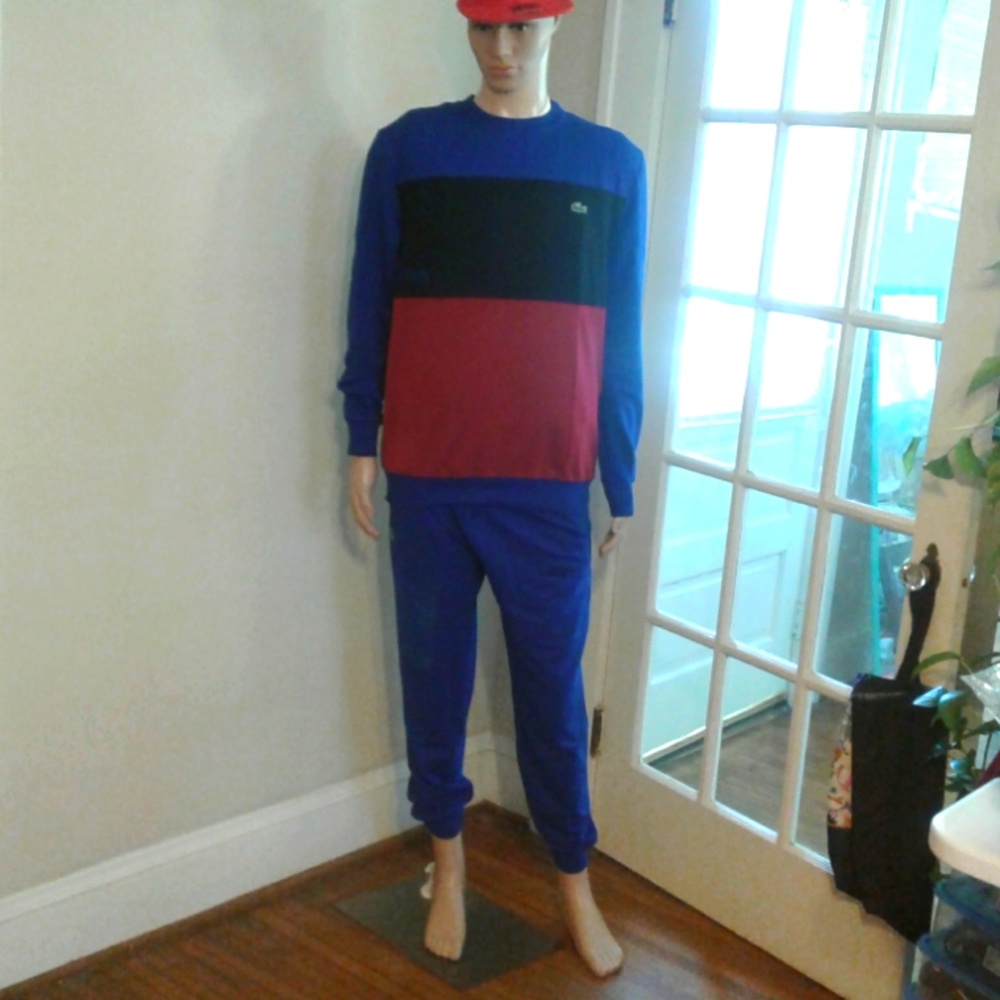 Lacoste crewneck and pants set.